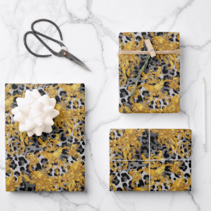 Golden Leopard Wrapping Paper