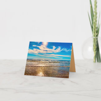 Golden Light at Sea Card  Kaart