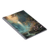 Golden Light Forest Cascade Floral Art Carnet (Côté Droit)