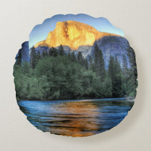 Golden Light op Half Dome Rond Kussen