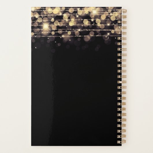 Golden Lights - Gepersonaliseerd Planner (Achterkant)