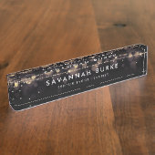 Golden Lights Naambordje (Zijkant)