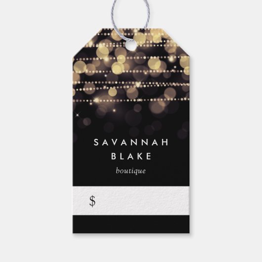 Golden Lights Price Labels Cadeaulabel (Voorkant)