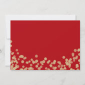 Golden Lights Red and Black Grad Photo Invitation (Dos)