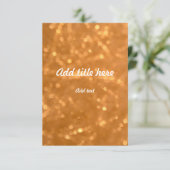 Golden Lights - Uitnodiging (Staand voorkant)