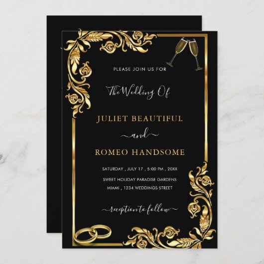 Golden Lijst Black Weddenschap - Uw kleur (Voorkant / Achterkant)