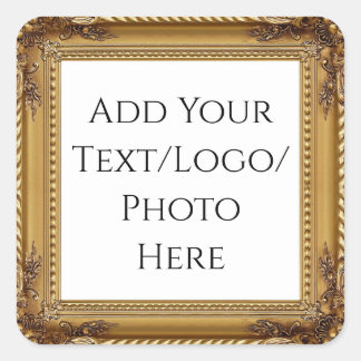 Golden Lijst Business / Evenement / Ambacht Vierkante Sticker