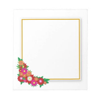 Golden Lijst en Floral Notitieblok