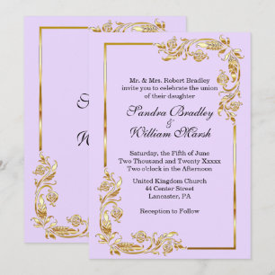 Golden Lijst Traditional Lavender Kaart