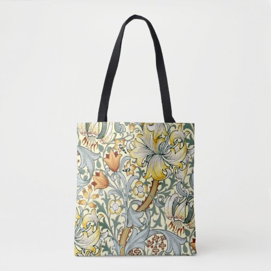 Golden Lilies Canvas tas All-Over Print (Voorkant)