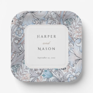  Golden Lilies William Morris Bruiloft Papieren Bordje