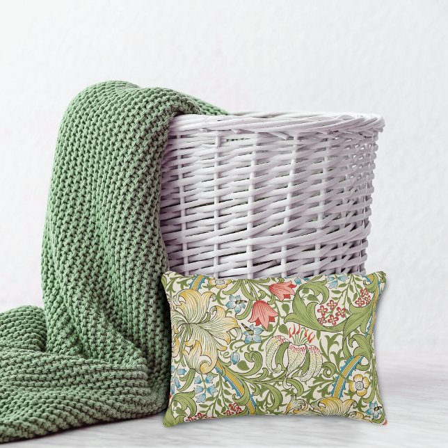 Golden Lily Floral William Morris Accent Kussen (Creator heeft geüpload)