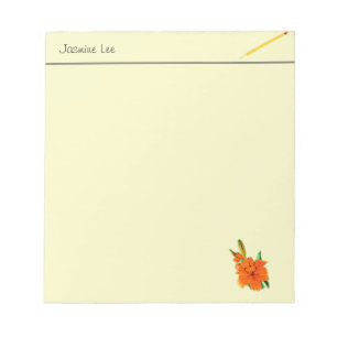 Golden Lily Flowers notitieblok