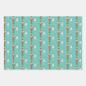 Golden Lily Flowers, Nutcracker en Ballet Dancer Inpakpapier Vel (Voorkant 3)