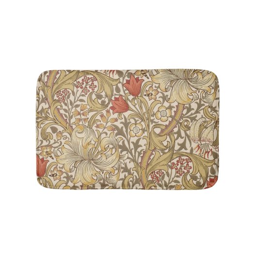 Golden Lily Pattern Versie 2 van William Morris Badmat (Voorkant)