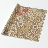 Golden Lily Pattern Versie 2 van William Morris Cadeaupapier (Uitgerold)