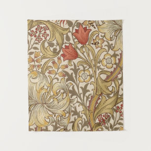 Golden Lily Pattern Versie 2 van William Morris Wandkleed