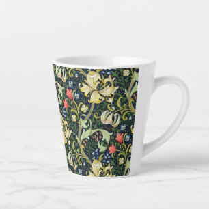 Golden Lily Vintage Floral Pattern William Morris Latte Mok