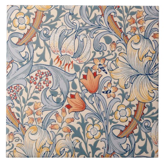 Golden Lily, William Morris Tegeltje (Voorkant)