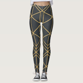 Golden Line Geometry – Seamless Elegant Geometric  Leggings