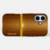 Golden Line luxe hout Case-Mate iPhone Case (Achterkant (horizontaal))