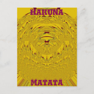 Golden Lion Head Art Print Briefkaart