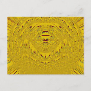 Golden Lion Head Art Print Briefkaart