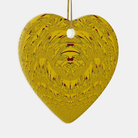 Golden Lion Head Art Print Keramisch Ornament (Rechts)