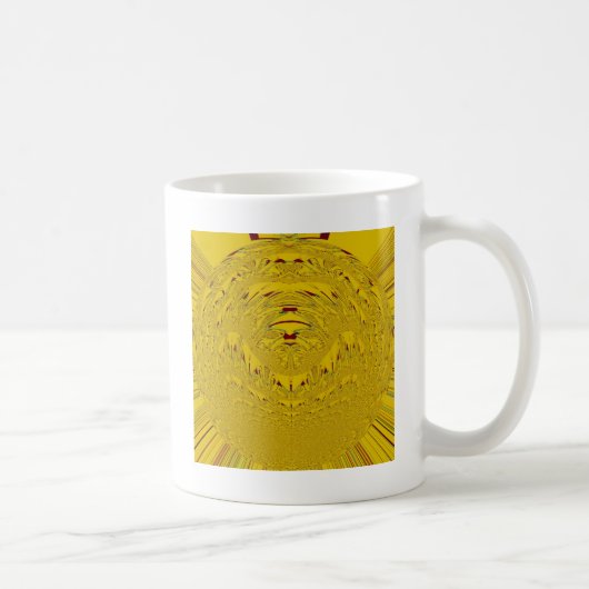 Golden Lion Head Art Print Koffiemok (Rechts)