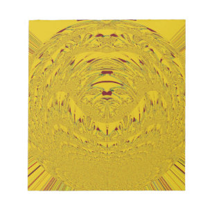 Golden Lion Head Art Print Notitieblok