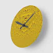 Golden Lion Head Art Print Ronde Klok (Hoek)