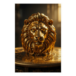 Golden Lion Majesty Perfect Poster
