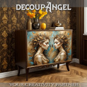 Golden Lives Sisters Decoupage Tissuepapier