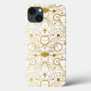 Golden Lotus Design Luxury iPhone 13 Hoesje