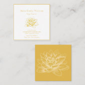 Golden Lotus Flower Carte de visite (Devant / Derrière)