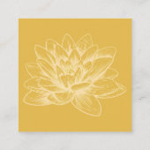 Golden Lotus Flower Carte de visite (Dos)