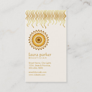 Golden Lotus Flower Yoga Meditation Health Spa Visitekaartje