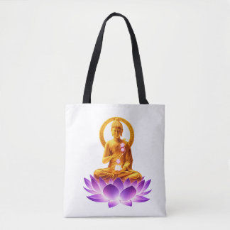 Golden Lotus Meditation Buddha Spiritual Yoga Desi Draagtas