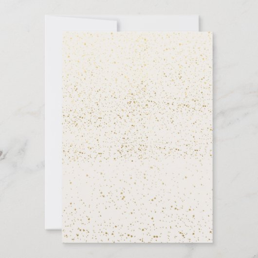 Golden Love : Elégant Faire-part de mariage or (Dos)