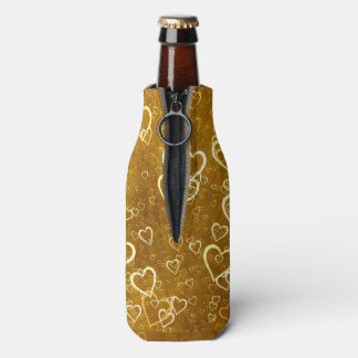 Golden Love Heart Shape Flesjeskoeler