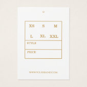 Golden Lux White Modern Hang Tags (Dos)
