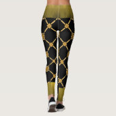 Golden Luxe : Leggings d'élégance noire (Dos)