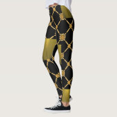 Golden Luxe : Leggings d'élégance noire (Gauche)