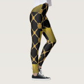 Golden Luxe : Leggings d'élégance noire (Droite)