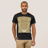 Golden Luxury Paisley Pattern T-Shirt (Devant entier)