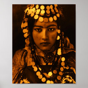 Golden Maghreb Ouled Naïl Berber Girl Vrouw Woman Poster