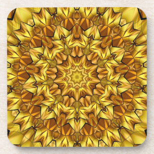 Golden Mandala Antiek Abstract Design-63495 Bier Onderzetter
