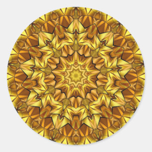 Golden Mandala Antiek Abstract Design-63495 Ronde Sticker