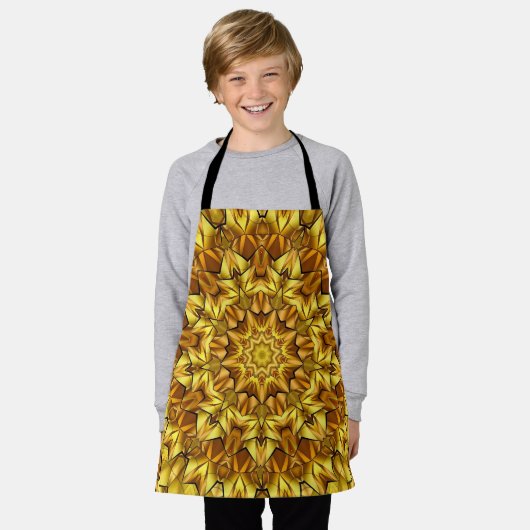Golden Mandala Antiek Abstract Design-63495 Schort (Gedragen)