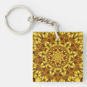 Golden Mandala Antiek Abstract Design-63495 Sleutelhanger